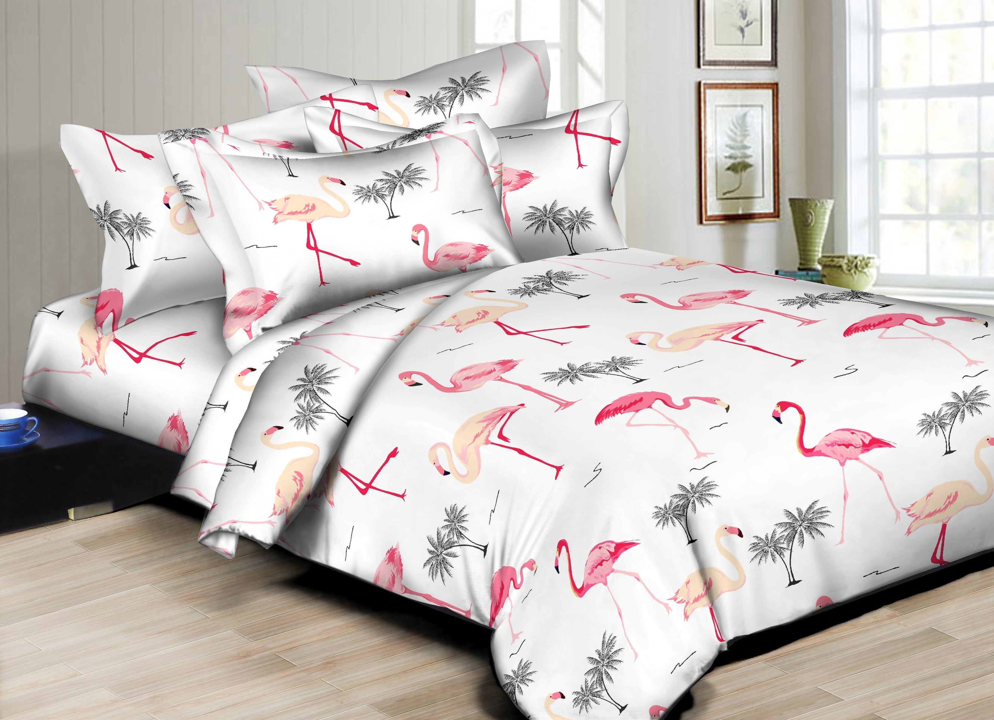 superity-linen-florida-flamingos-180tc-poly-cotton-linen-set-sln-lst-flos-pcn