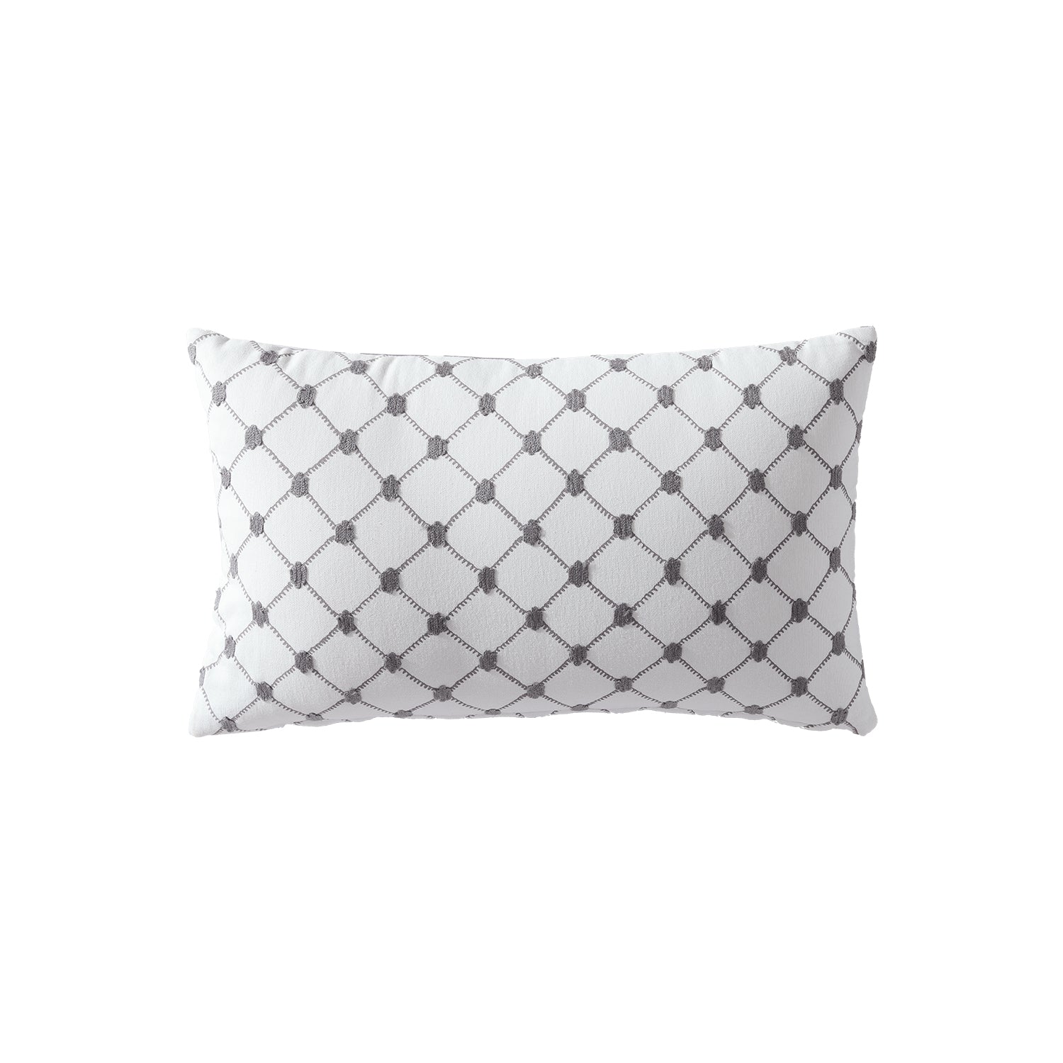 Linen Classique Dotted Windowpane Decorative Pillow